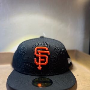Giants 59fifty fitted hat bandanna print engraved